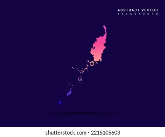 Palau map of Colorful gradient style vector Illustration.