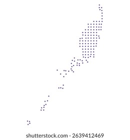 Palau map dotted pattern design purple circle