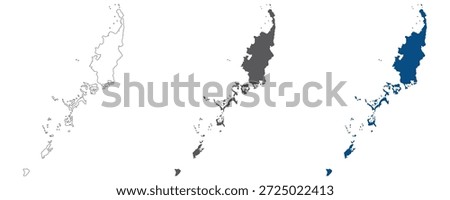Palau map plain set. Map of Palau in blank set. 