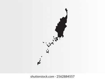 Palau Isometrıc Map vector ılıstrator.