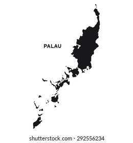 Palau map vector