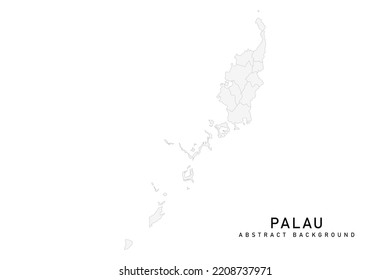 Palau Map - World Map International vector template with High detailed including grey color and grey line isolated on white background for design - Vector illustration eps 10