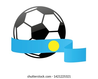 Palau  national flag football icon . Palau  football championship banner. Simple vector Palau  flag