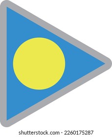 Vector de icono de la bandera nacional de Palau Material de ilustración