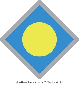 
Palau national flag icon vector Illustration material