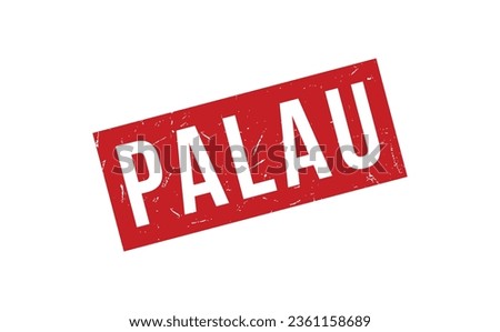Palau Rubber Stamp Seal Vector
