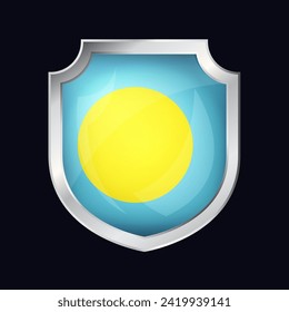 Palau Silver Shield Flag Icon