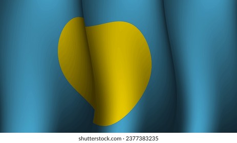 diseño de fondo de bandera ondulada palau ilustración vectorial adecuada para afiches, evento de diseño de medios sociales en palau