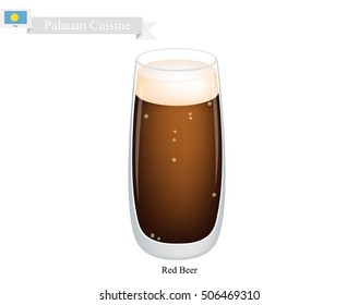 Palauan Cuisine, Red Beer Is A Traditional Alcoholic Beverage. One of The Most Popular Drink in Palau.

