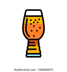 pale ale beer glass color icon vector. pale ale beer glass sign. isolated symbol illustration