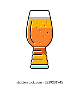 pale ale beer glass color icon vector. pale ale beer glass sign. isolated symbol illustration