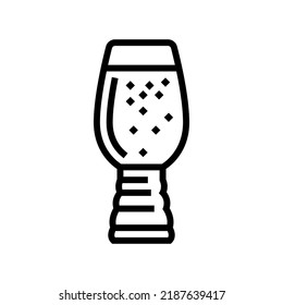 pale ale beer glass line icon vector. pale ale beer glass sign. isolated contour symbol black illustration