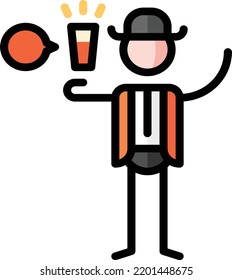 pale ale isolated design element stock illustration. Vector on a white background