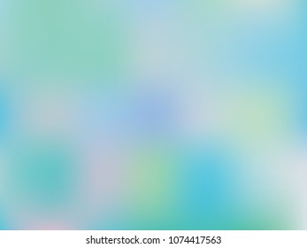 Pale blue background. Light blur backdrop. Delicate pattern. Abstract sky. Vector  holographic texture. Bright fluid liquid. Neon holography, smooth blur backdrop.  Hologram glitch effect. 