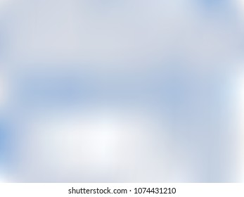 Pale blue background. Light blur backdrop. Delicate pattern. Abstract sky. Vector  holographic texture. Bright fluid liquid. Neon holography, smooth blur backdrop.  Hologram glitch effect. 