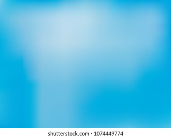 Pale blue background. Light blur backdrop. Delicate pattern. Abstract sky. Vector  holographic texture. Bright fluid liquid. Neon holography, smooth blur backdrop.  Hologram glitch effect. 