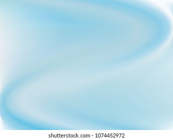 Pale blue background. Light blur backdrop. Delicate pattern. Abstract sky. Vector  holographic texture. Bright fluid liquid. Neon holography, smooth blur backdrop.  Hologram glitch effect. 