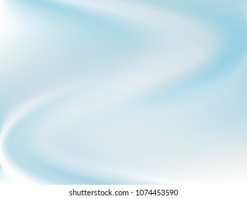 Pale blue background. Light blur backdrop. Delicate pattern. Abstract sky. Vector  holographic texture. Bright fluid liquid. Neon holography, smooth blur backdrop.  Hologram glitch effect. 