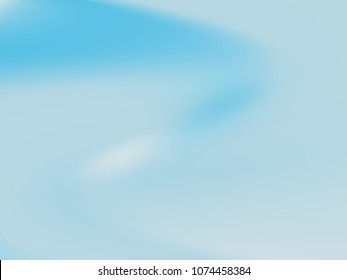 Pale blue background. Light blur backdrop. Delicate pattern. Abstract sky. Vector  holographic texture. Bright fluid liquid. Neon holography, smooth blur backdrop.  Hologram glitch effect. 