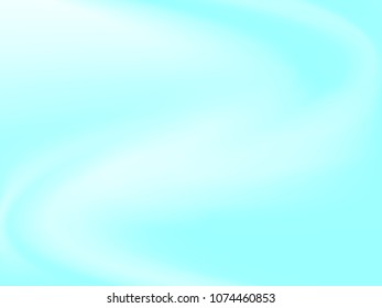 Pale blue background. Light blur backdrop. Delicate pattern. Abstract sky. Vector  holographic texture. Bright fluid liquid. Neon holography, smooth blur backdrop.  Hologram glitch effect. 