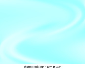 Pale blue background. Light blur backdrop. Delicate pattern. Abstract sky. Vector  holographic texture. Bright fluid liquid. Neon holography, smooth blur backdrop.  Hologram glitch effect. 
