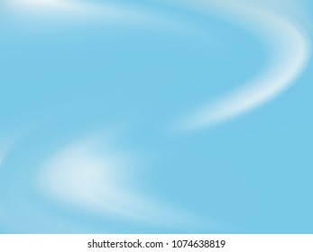 Pale blue background. Light blur backdrop. Delicate pattern. Abstract sky. Vector  holographic texture. Bright fluid liquid. Neon holography, smooth blur backdrop.  Hologram glitch effect. 