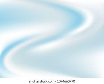 Pale blue background. Light blur backdrop. Delicate pattern. Abstract sky. Vector  holographic texture. Bright fluid liquid. Neon holography, smooth blur backdrop.  Hologram glitch effect. 