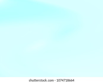 Pale blue background. Light blur backdrop. Delicate pattern. Abstract sky. Vector  holographic texture. Bright fluid liquid. Neon holography, smooth blur backdrop.  Hologram glitch effect. 