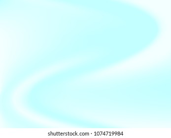 Pale blue background. Light blur backdrop. Delicate pattern. Abstract sky. Vector  holographic texture. Bright fluid liquid. Neon holography, smooth blur backdrop.  Hologram glitch effect. 