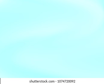 Pale blue background. Light blur backdrop. Delicate pattern. Abstract sky. Vector  holographic texture. Bright fluid liquid. Neon holography, smooth blur backdrop.  Hologram glitch effect. 