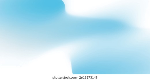 Pale blue background. Light blur backdrop. Delicate pattern. Abstract sky. Vector  holographic texture. Bright fluid liquid. Neon holography, smooth blur backdrop.  Hologram glitch effect. 