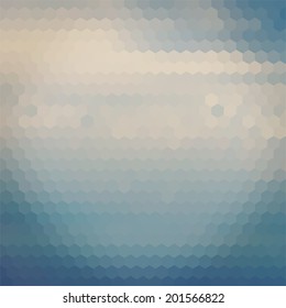 Pale blue color sky hexagon geometric background, design backdrop 