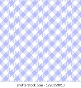 Pale blue diagonal gingham. Seamless vector pattern suitable for fashion, interiors and stationary