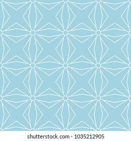 Pale blue geometric print. Seamless pattern for web, textile and wallpapers