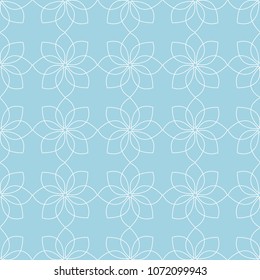 Pale blue geometric print. Seamless pattern for web, textile and wallpapers