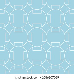 Pale blue geometric print. Seamless pattern for web, textile and wallpapers