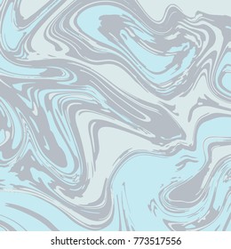Pale blue marble texture background. Painted illustration.