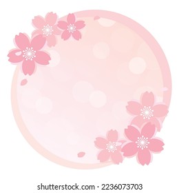 Pale cherry soft circular background