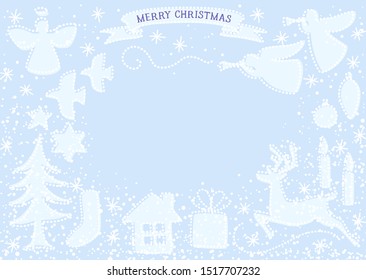 Pale color background designed with various Christmas motifs