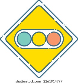 Blassfarben und gestrichelte Straßenbeleuchtung - Illustration