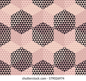 pale color geometry hexagon seamless fabric sample. geometric pattern swatch vector illustration for wrapping paper, background