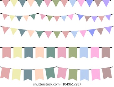 Pale colored garland set