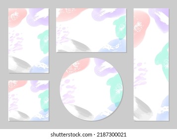 Pale and cute watercolor frameset.