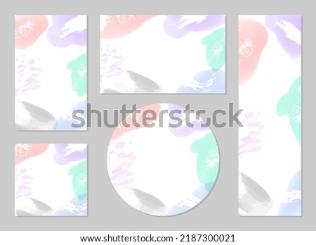 Pale and cute watercolor frameset.