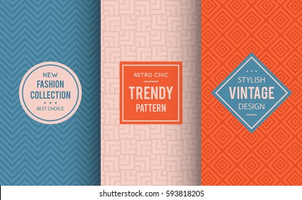 Pale dogwood seamless pattern background. Vector illustration for fashion design. Niagara geometric frame. Stylish decorative label set. Decoration texture wallpaper package. Neutral color combos