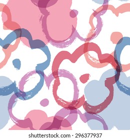 Pale floral seamless pattern. Vintage background with flowers