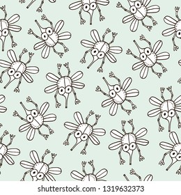 pale gentle pattern cheerful cute of flies