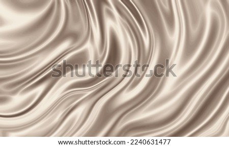 Pale gold silk texture background design with smooth waves.