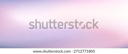 Pale gradient background. Winter pastel colored background with snow, stars. Simple soft vector background