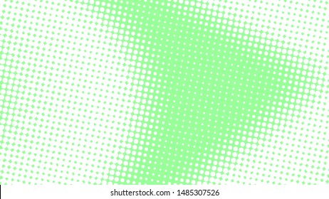 Pale green dotted background in retro pop art comic style, vector illustration